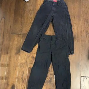 Corduroy pants and cargo pants